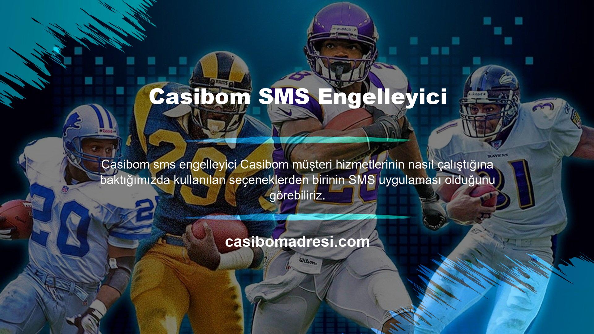 SMS uygulaması Casibom müşteri hizmetleri tarafından kullanıcının cep telefonu numarasına gönderilen SMS'dir